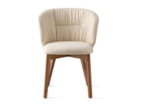 SWEEL Upholstered armchair with solid wood legs