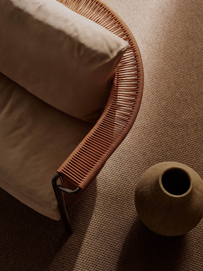 ALTON Fotelja s metalnim okvirom i naslonom od kožne užadi