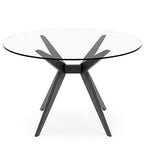 KENT Okrugli stakleni blagovaonski stol