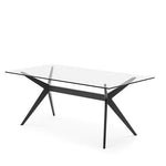 KENT Glass dining table 160cm