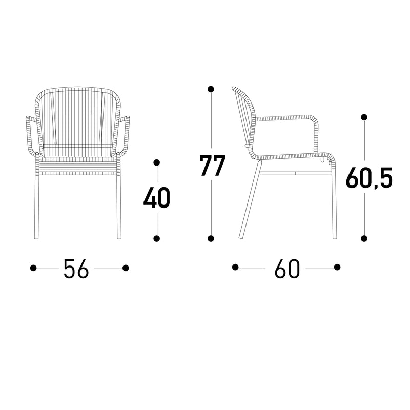 CRICKET Stolica s naslonom