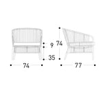 CRICKET Ležeća stolica s jastucima