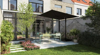 Nano UX cantilever umbrella - Full black, Square 2,5 m x 2,5 m