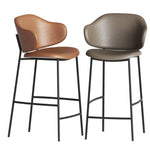 HOLLY Padded stool with metal frame