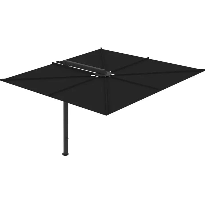 Nano UX cantilever umbrella - Full black, Square 2,5 m x 2,5 m