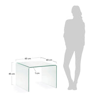 BURANO Glass side table, 60 x 60 cm