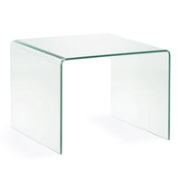 BURANO Glass side table, 60 x 60 cm