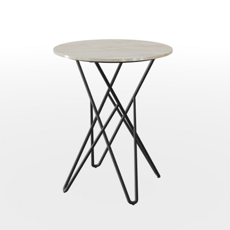 STELLAR Stolić s okruglom pločom i metalnom bazom, d40 cm