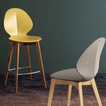 BASIL Stool with wooden base