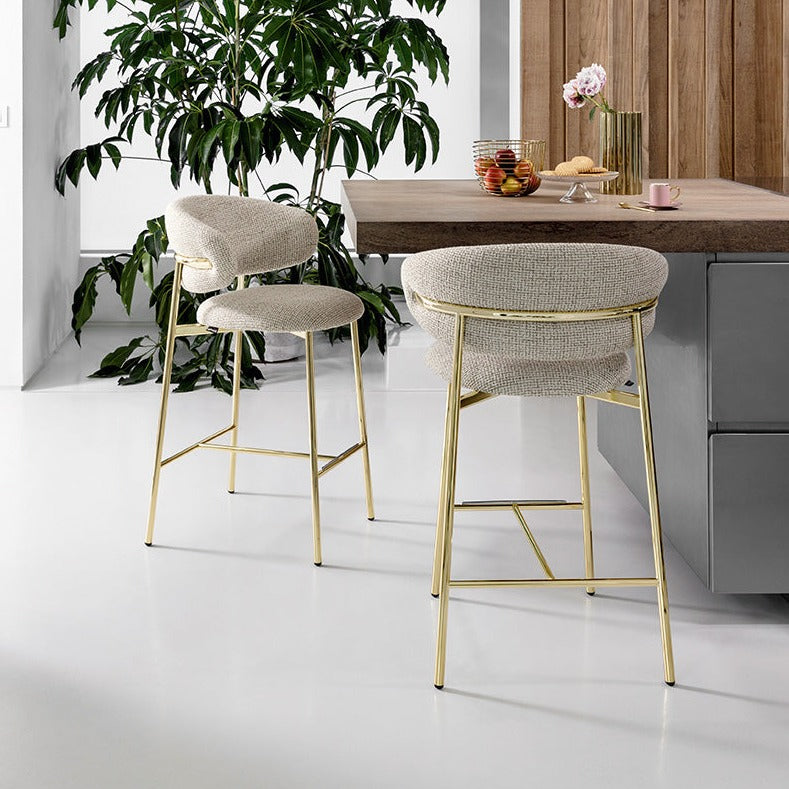 OLEANDRO Podstavljeni visoki stolac s metalnom bazom