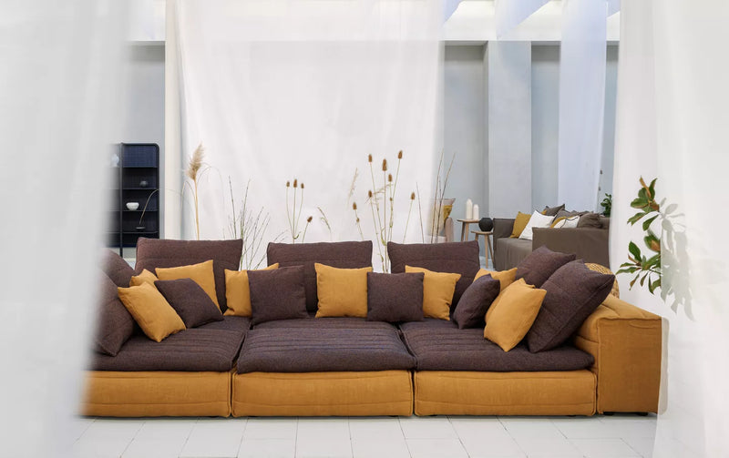 SAMET LOW A - Modularna sofa s jastucima