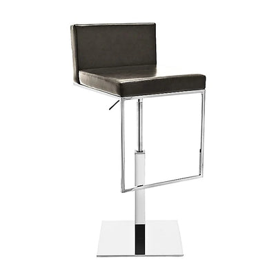 EVEN PLUS Upholstered metal stool with swivelling base adjustable in height