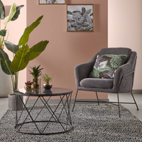 BRIDA Armchair in dark grey