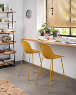 QUINBY Barska stolica u žutoj boji, visine 75 cm