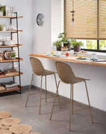 QUINBY Barska stolica u Beige boji, visine 75 cm