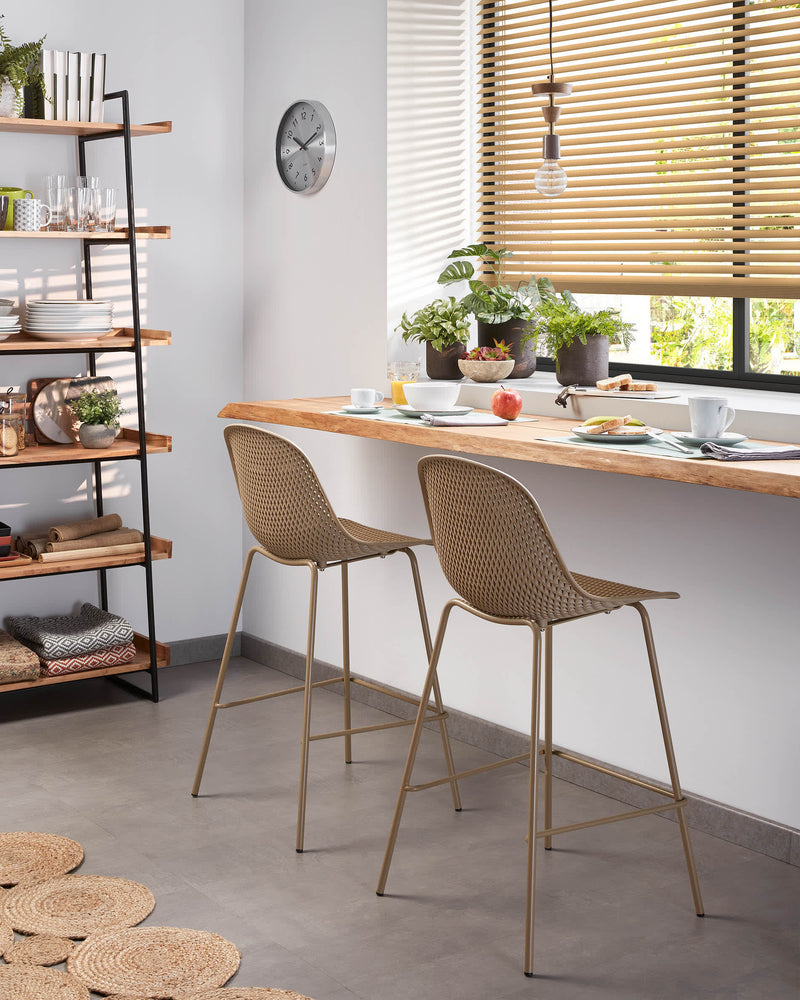 QUINBY Barska stolica u Beige boji, visine 75 cm