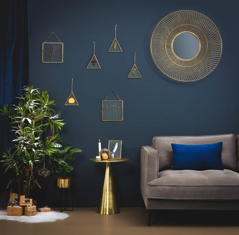 RHET Metalni stolić sa zlatnom obradom, Ø 39 cm