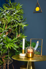 RHET Metalni stolić sa zlatnom obradom, Ø 39 cm