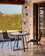 LAMBTON Sklopiva stolica od crnog čeličnog užeta s crnom završnom obradom