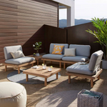 VIRIDIS 2 armchairs and 1 table set FSC 100%