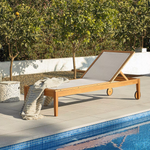 CATERIN Vanjska ležaljka za sunčanje od punog drva eukaliptusa