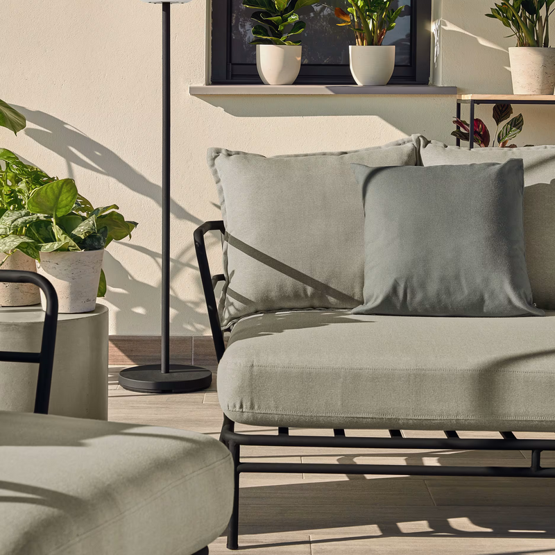 MARELUZ trosjed od crnog čelika, 197 cm