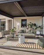 JENELL Vrtni terrazzo oslonac za noge u bijeloj boji, Ø 35 cm