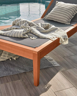 CATERIN Vanjska ležaljka za sunčanje od punog drva eukaliptusa