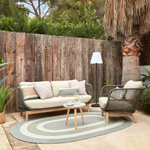 CATALINA Trosjed izrađen od zelene užadi i 100% FSC punog drva akacije, 170 cm