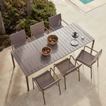 ZALTANA Aluminijski vanjski stol na razvlačenje s mat smeđom završnom obradom