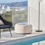 NEDRA Okrugli beige tabure, Ø 70 cm 