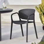 ANIA Stackable black garden chair