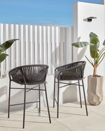 YANET Stolica od konopa u crnoj boji visine 65 cm