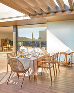 HANZEL Stackable solid 100% FSC acacia wood garden chair