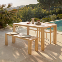 VICTOIRE Stackable solid teak outdoor chair