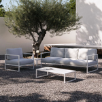 COMOVA Trosjed u sivoj boji i zelenoj boji aluminija