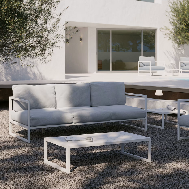 COMOVA Trosjed u sivoj boji i zelenoj boji aluminija