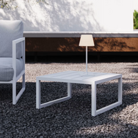 COMOVA 100% outdoor side table made from white aluminium, 60 x 60 cm