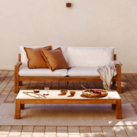 FORCANERA 3 seater solid teak sofa