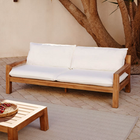 FORCANERA 3 seater solid teak sofa