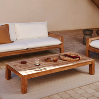 FORCANERA Coffee table in solid teak, 150 x 71 cm