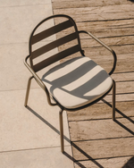 JONCOLS Stackable outdoor aluminium chair with a powder coated grey finish