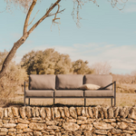 COMOVA trosjed u tamno sivoj i crnoj boji aluminija