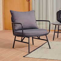 BRAMANT Steel armchair with black finish