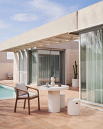 MALARET Sklopiva stolica od punog eukaliptusa i bež užadi, FSC