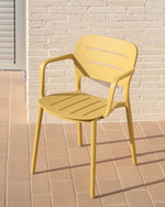 MORELLA Stackable outdoor chair in yellow