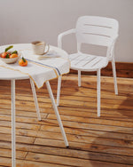 MORELLA Stackable outdoor chair in white
