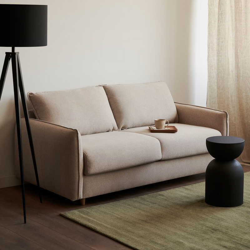 CARLOTA dvosjed na razvlačenje u beige chenille, 140 cm