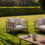 SACOVA Solid eucalyptus wood armchair