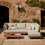 RACO 5 seater corner sofa and coffee table, made from solid acacia wood